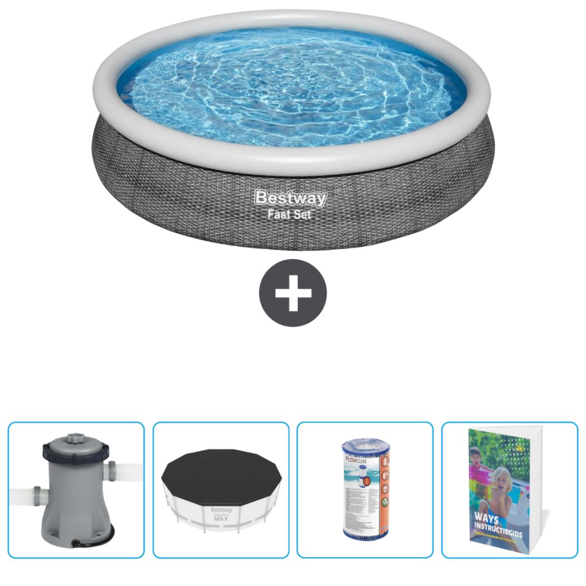 Bestway Fast Set Rund - 366x76 cm + Accessoires CB74 1/6
