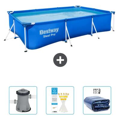Bestway steel pro rechthoekig - 300x201x66 cm + accessoires cb38