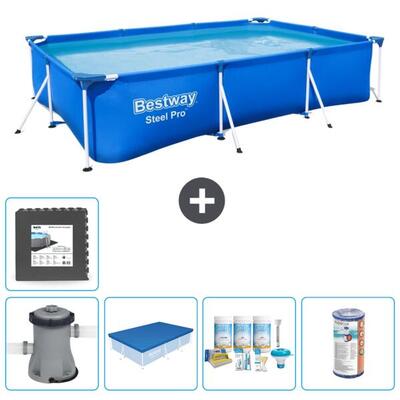 Bestway steel pro rechthoekig - 300x201x66 cm + accessoires cb13