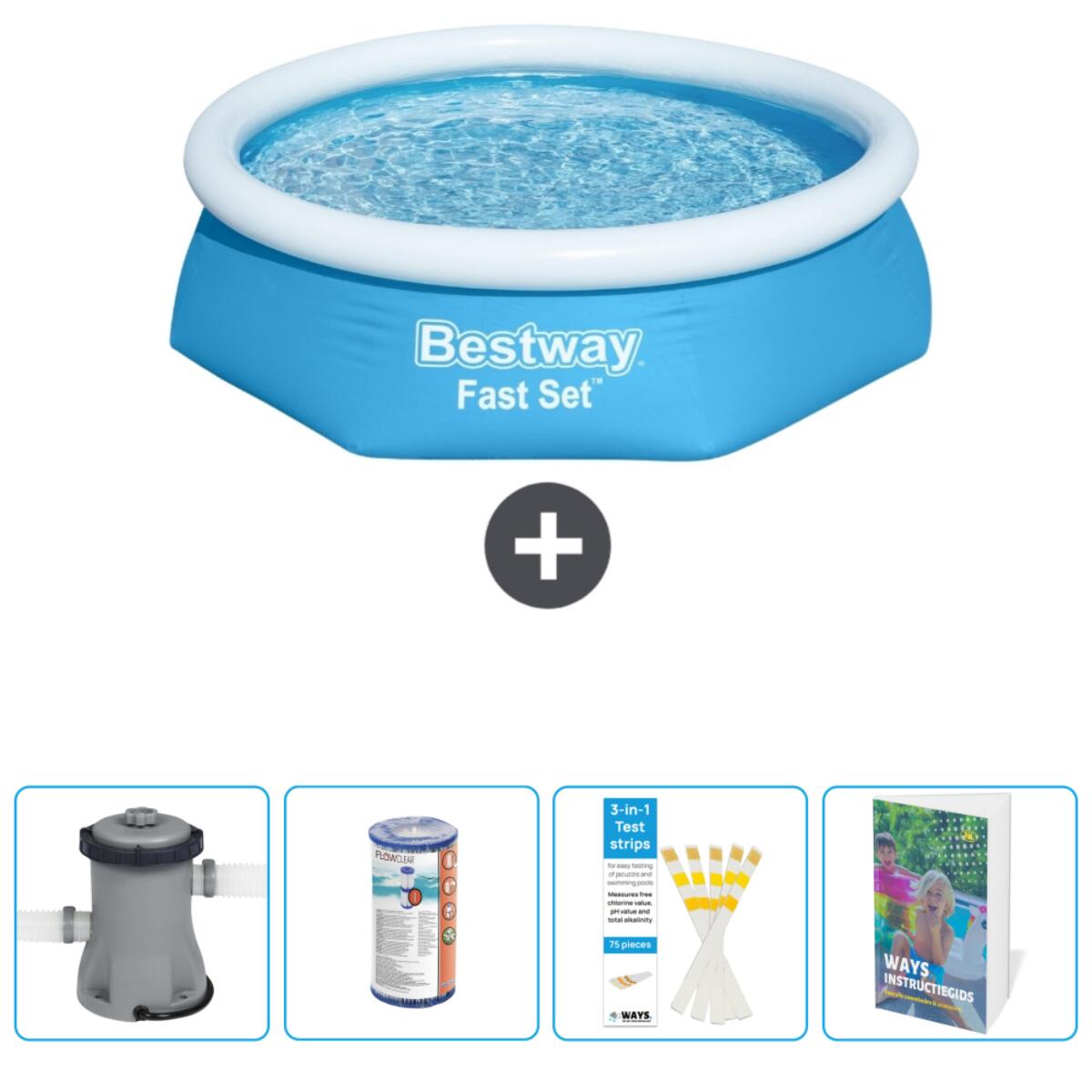 Bestway Fast Set Rund - 244x61 cm + Accessoires CB86 1/7