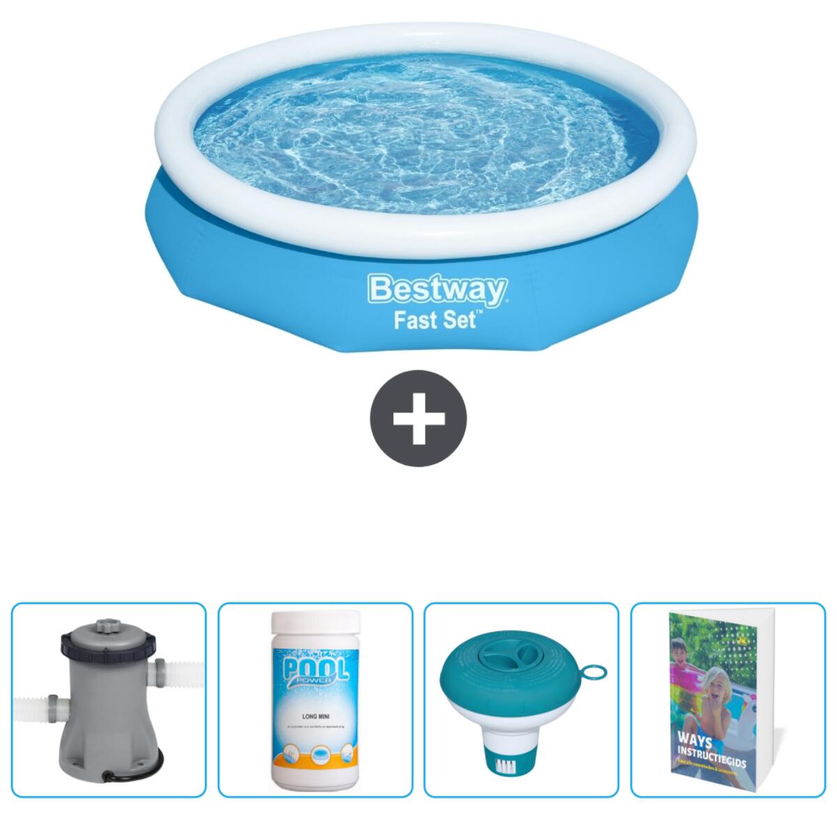 Piscine Gonflable Ronde Fast Set - 305x66 cm + Accessoires CB67 1/6