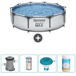 Piscine Ronde Steel Pro MAX - 305x76 cm + Accessoires CB53