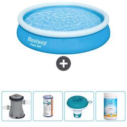 Piscine Gonflable Ronde Fast Set - 366x76 cm + Accessoires CB53