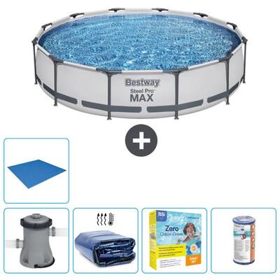 Bestway steel pro max rond - 366x76 cm + accessoires cb16