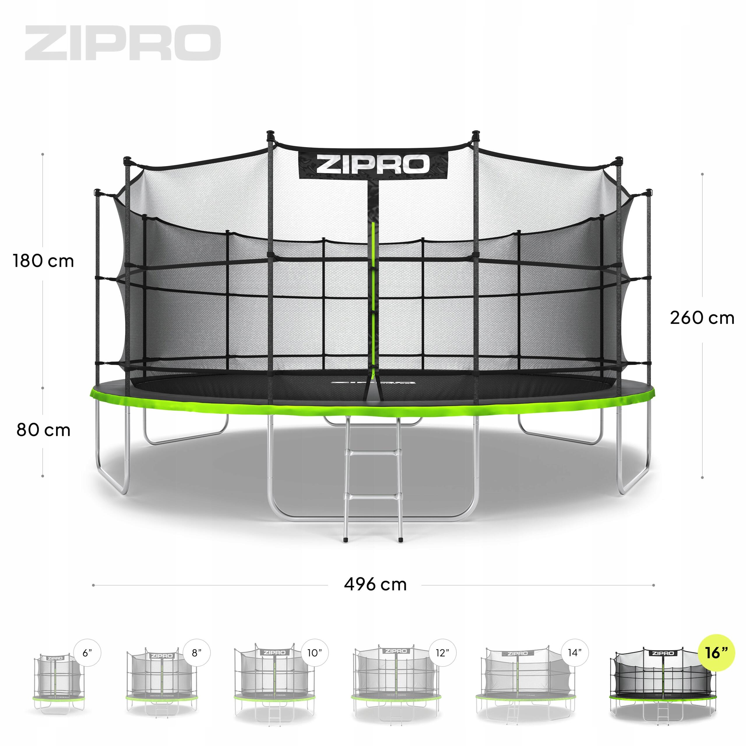 Trampoline ronde Zipro Jump Pro - 16FT 496 cm - met veiligheidsnet intern 2/7