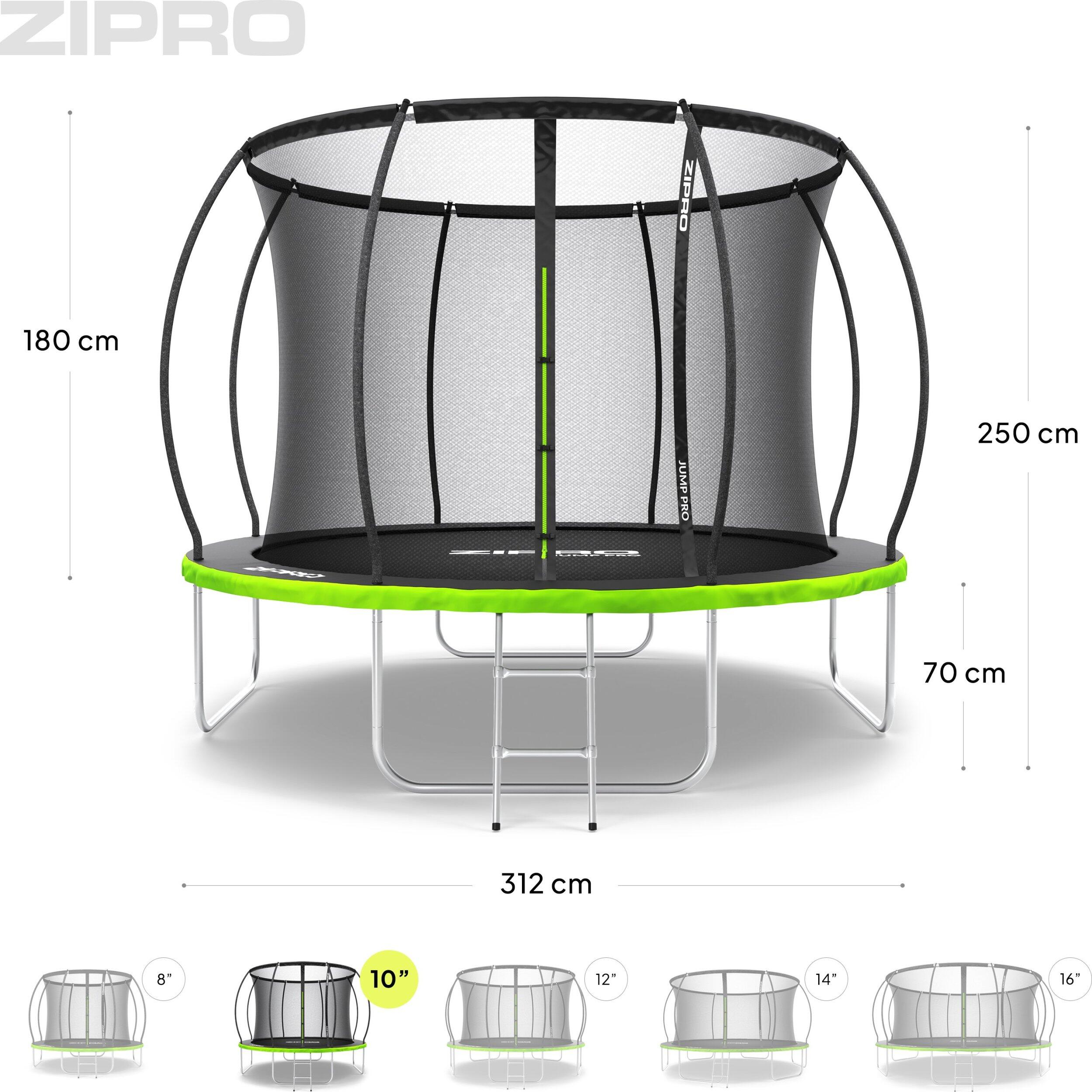 Trampolino rotondo Zipro Jump Pro Premium con rete sicurezza interna 10FT 312cm 2/7