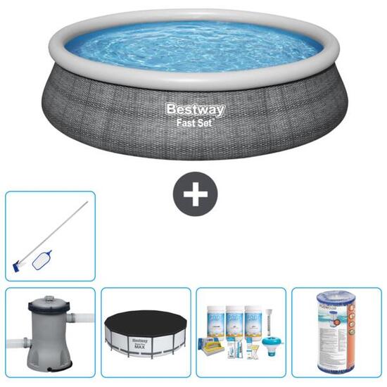 Piscine Gonflable Ronde Fast Set - 457x84 cm + Accessoires CB15