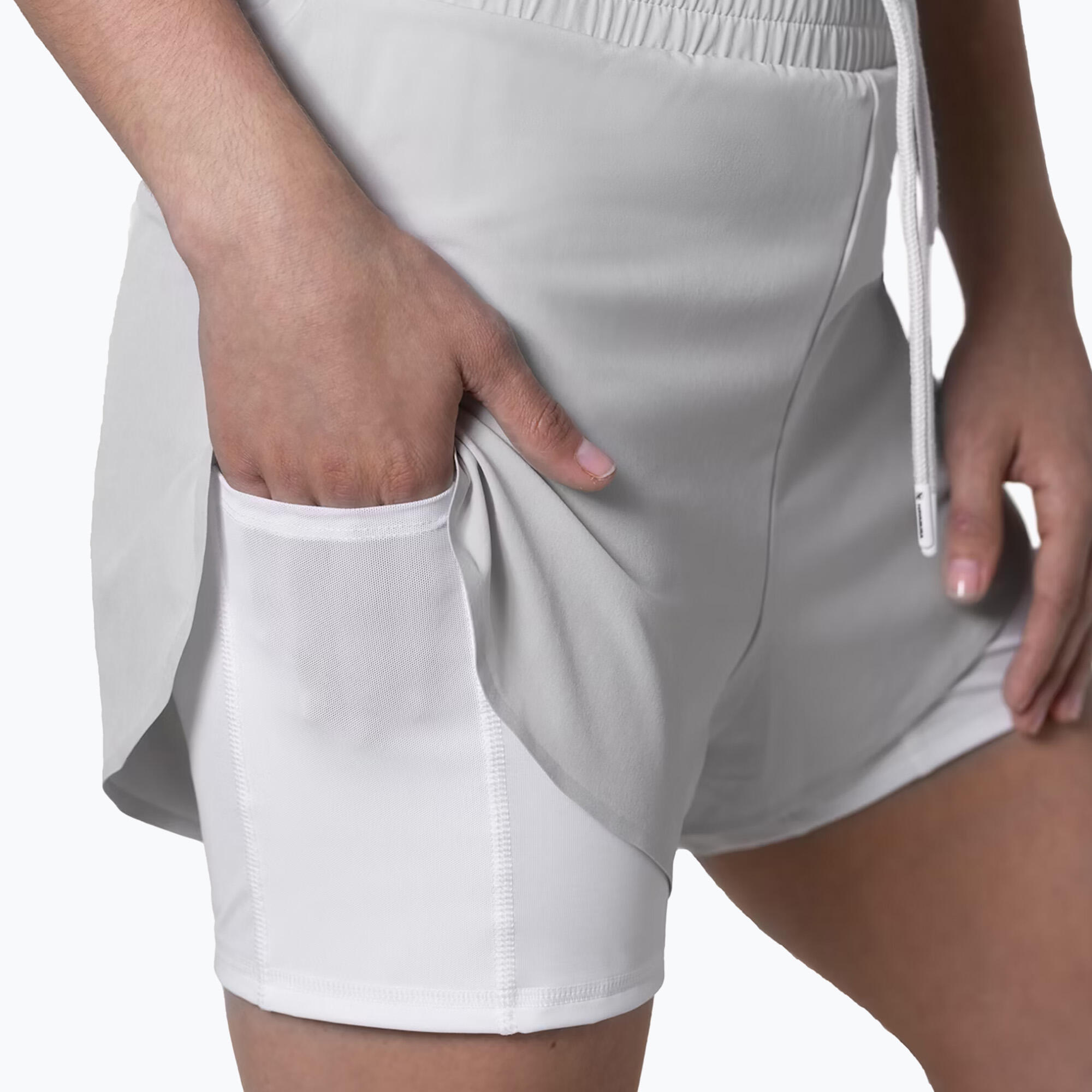Short d'entraînement superposé taille mi-haute Hayabusa pour femme 4/5