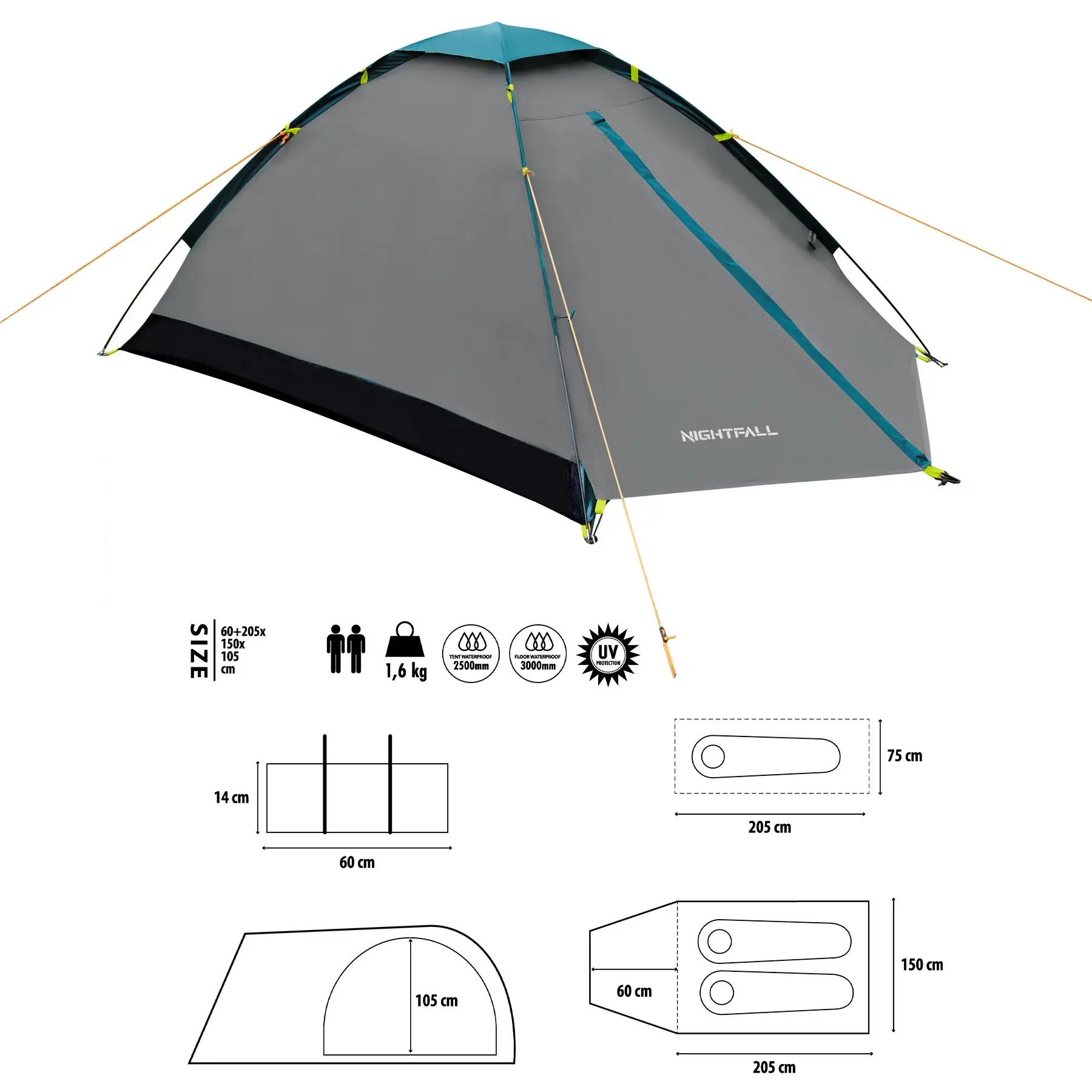Camping Tent Nightfall Nils Camp NC6033 8/15