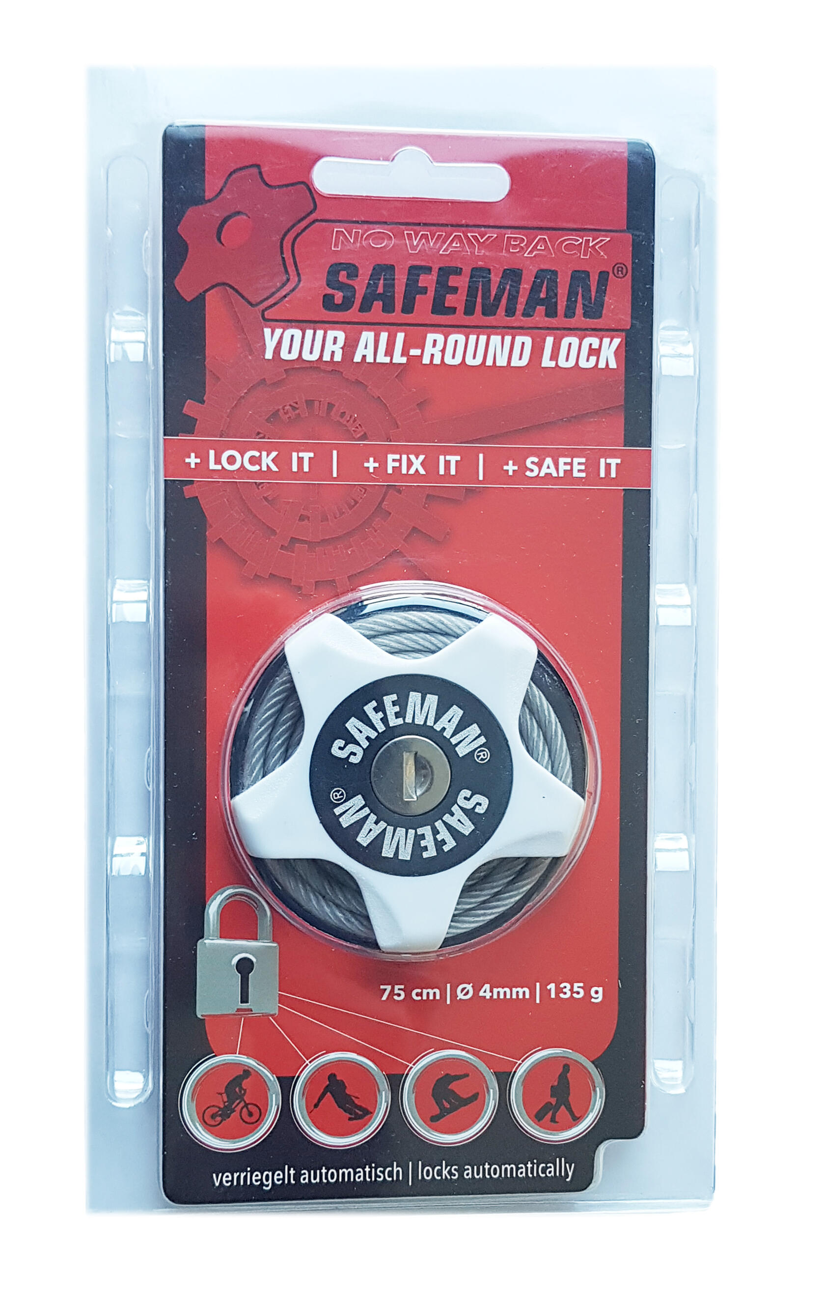 Safeman Kinderwagenslot | Mountainbike en  Racefiets | Wit 3/5