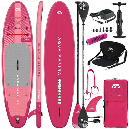 Aqua Marina Coral Raspberry 10.2 aufblasbares SUP-Board + SUPER COMBO
