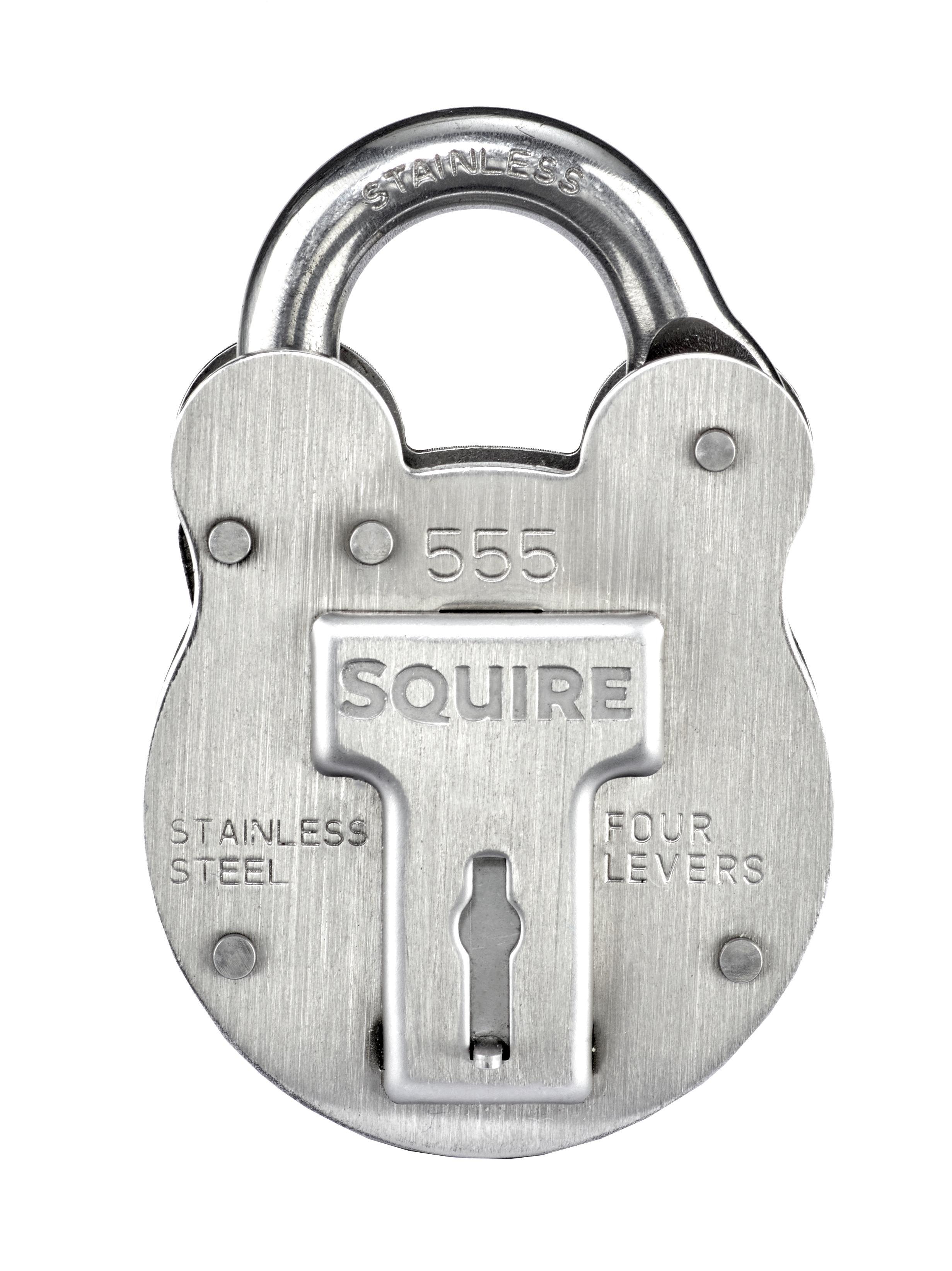 SQUIRE Candado 8MM- Acero inox resistente a inmersión en arena y agua salada