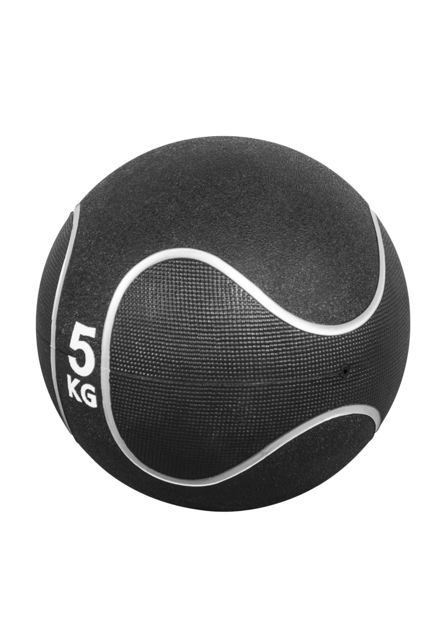 MEDECINE BALL CAOUTCHOUC NOIR ET GRIS | MUSCULATION | AU CHOIX DE 1KG À 10KG 2/5