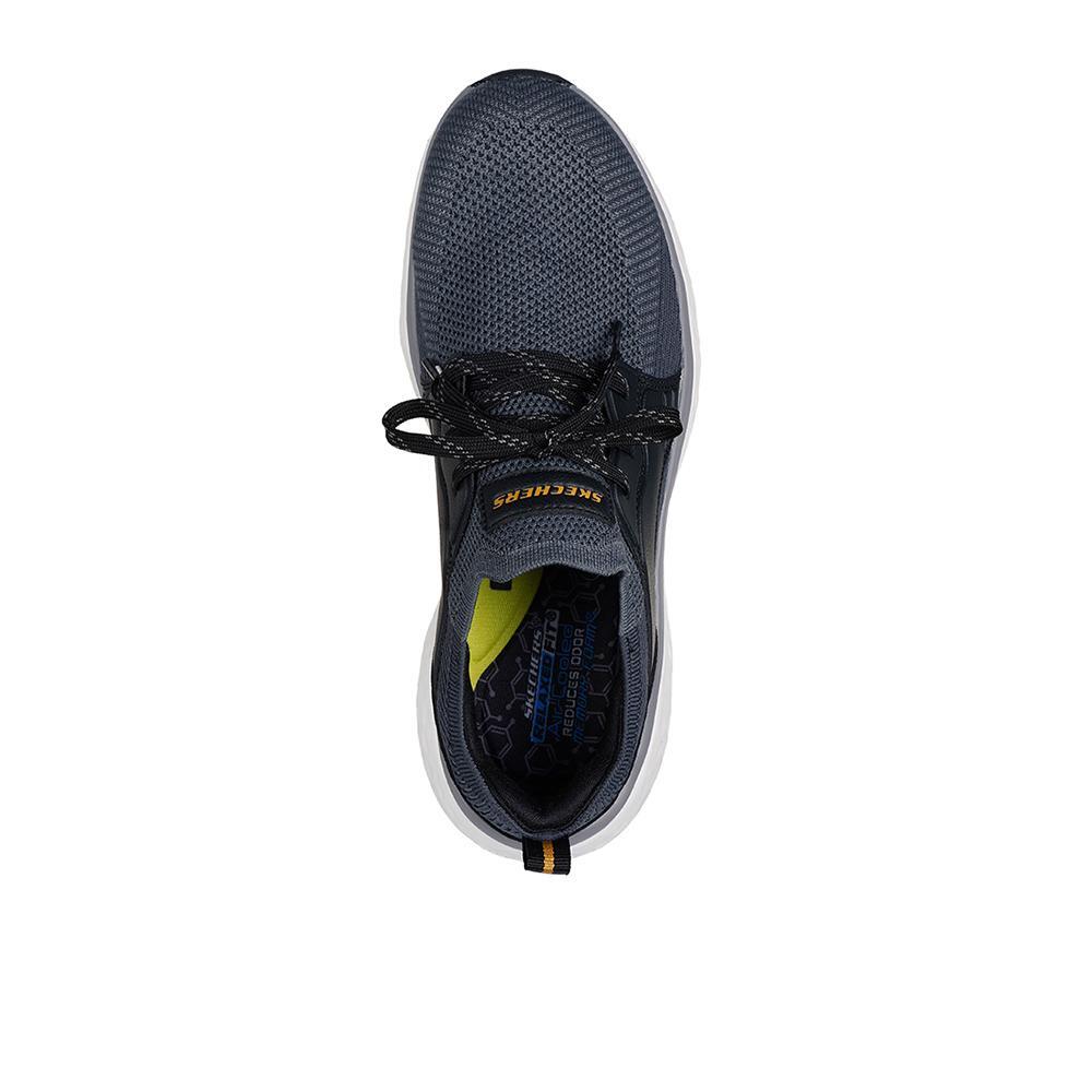 Zapatillas Skechers Hombre Relaxed Fit: Lancer - Dalton Gris Oscuro 3/4