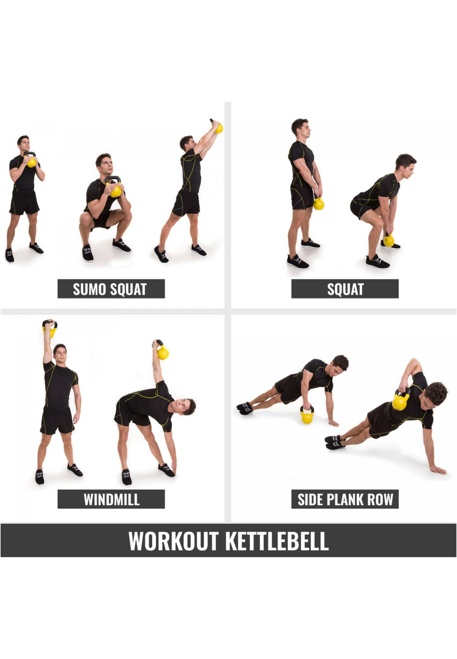 Kit Kettlebell Gorilla Sports Amarillo/Girs 2x4Kg 4/7