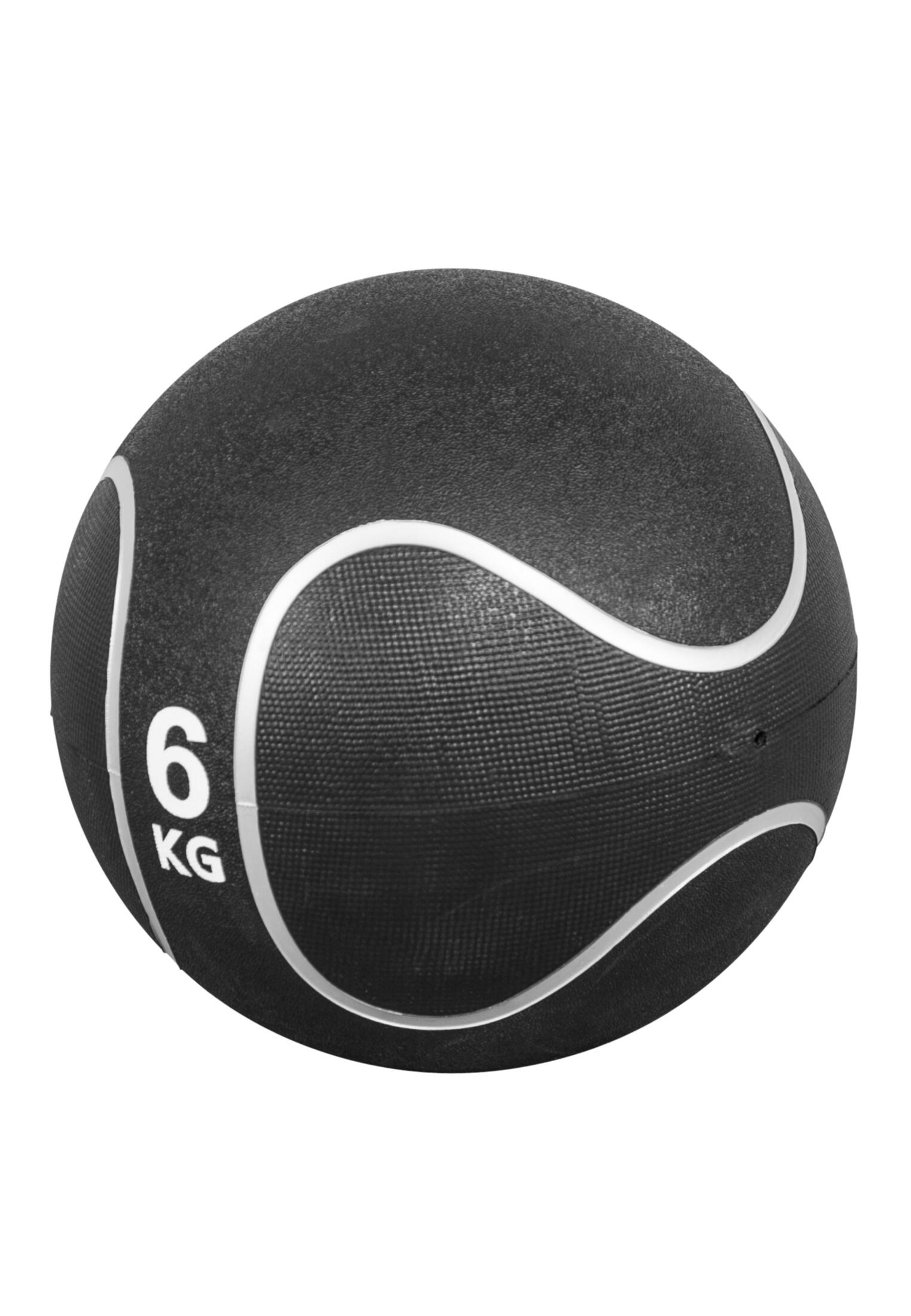 MEDECINE BALL CAOUTCHOUC NOIR ET GRIS | MUSCULATION | AU CHOIX DE 1KG À 10KG 2/4