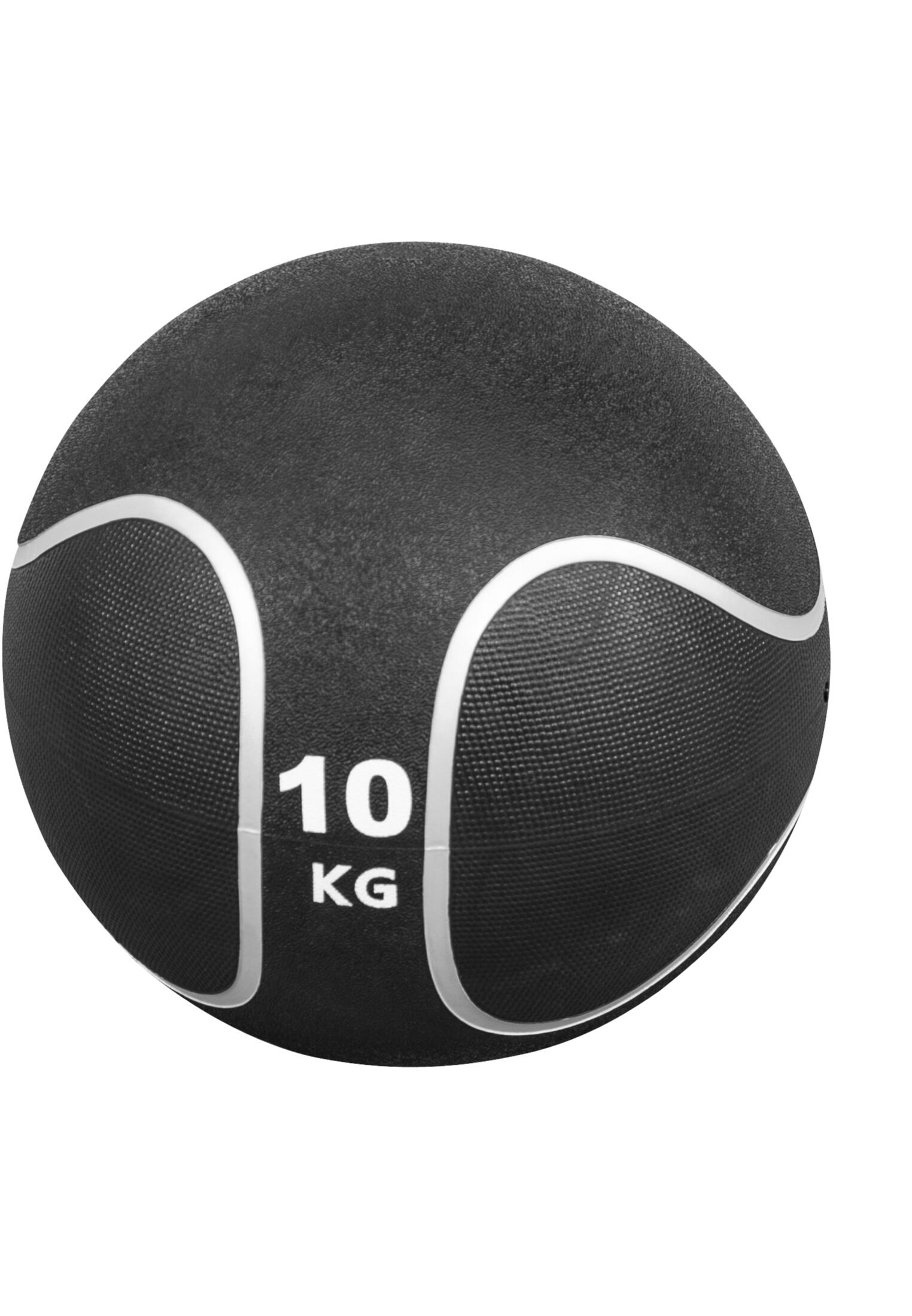 MEDECINE BALL CAOUTCHOUC NOIR ET GRIS | MUSCULATION | AU CHOIX DE 1KG À 10KG 2/5