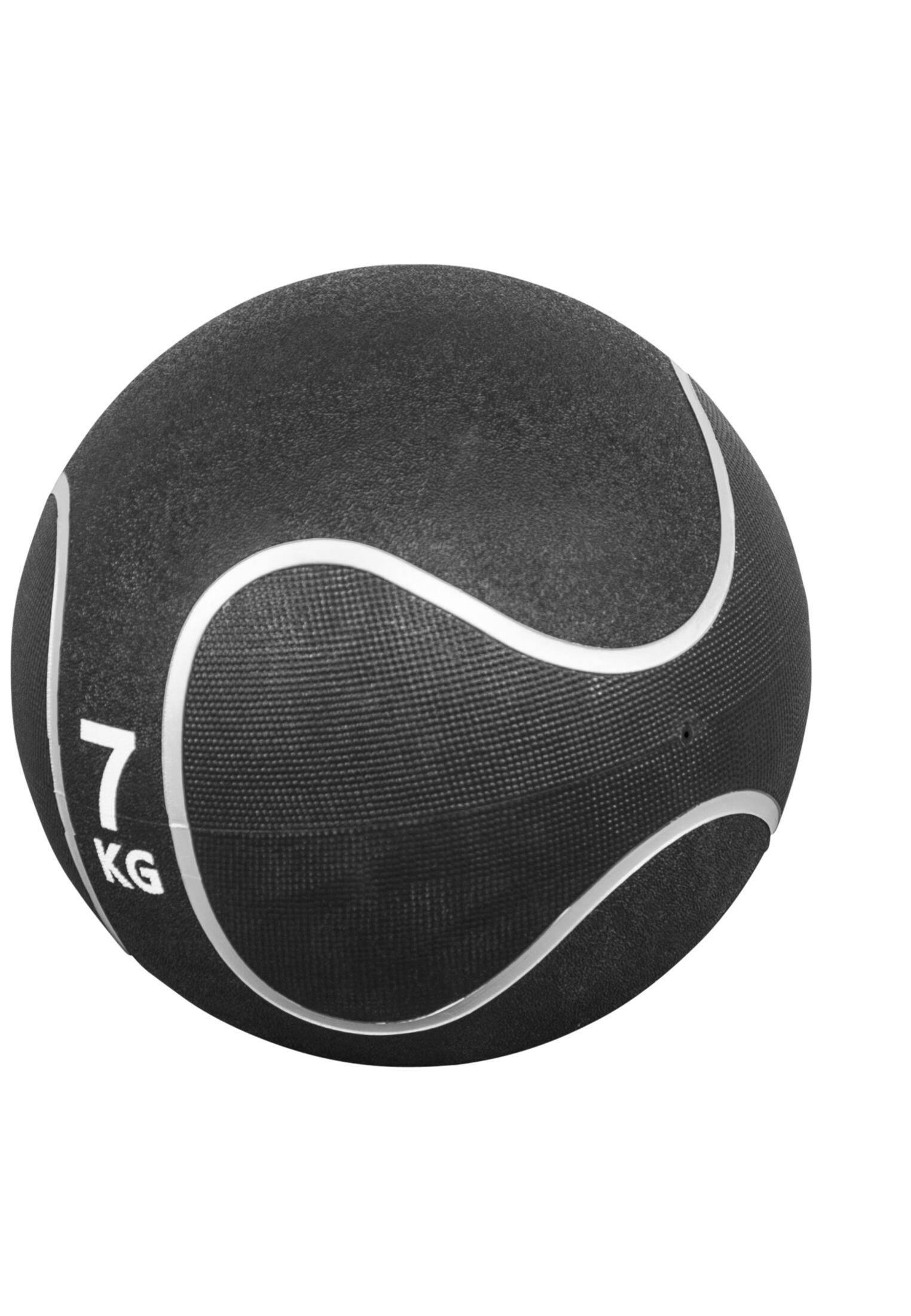 MEDECINE BALL CAOUTCHOUC NOIR ET GRIS | MUSCULATION | AU CHOIX DE 1KG À 10KG 2/4