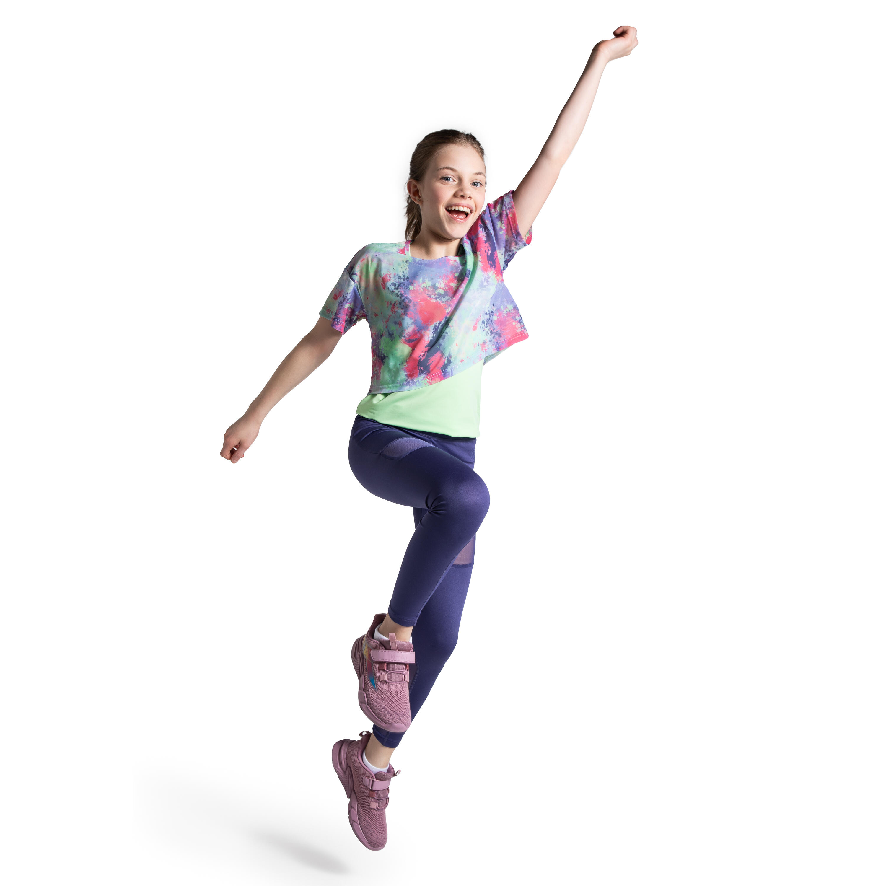 Legging voor gym meisjes WL5 blauw 2/7