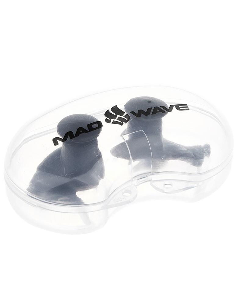 Tapones Oídos Natación MAD WAVE ERGO Negros con estuche 4/4