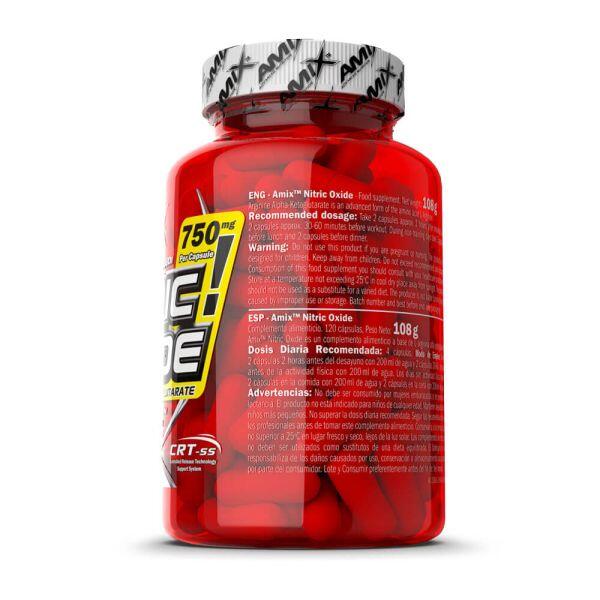 Oxyde Nitrique 750mg - 120 capsules de Amix Nutrition 3/5