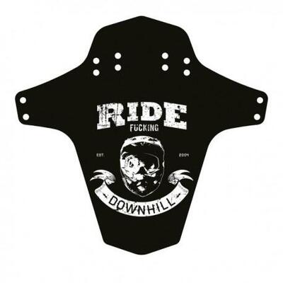 Ride F***ing Downhill Mudfender - Schwarz/Weiß