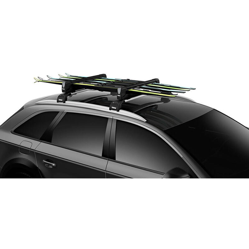 Suport 5 perechi schiuri Thule SnowPack Extender 7325 Negru pe bare transversale