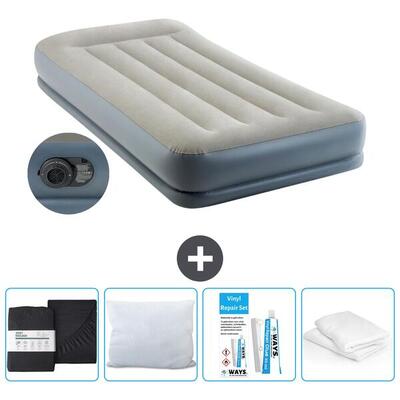 Luchtbed intex pillow rest - 1p - 191x99x30 cm + accessoires