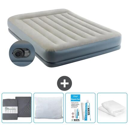 Materac dmuchany Intex Mid-Rise - 2P - 203x152x30 cm + Akcesoria