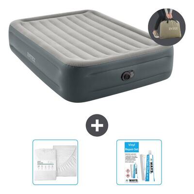 Luchtbed intex essential -2p - 203x152x46 cm + accessoires cb16