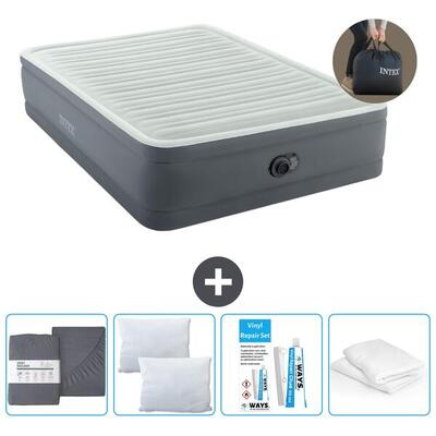 Luchtbed intex premaire - 1p - 191x99x46 cm + accessoires