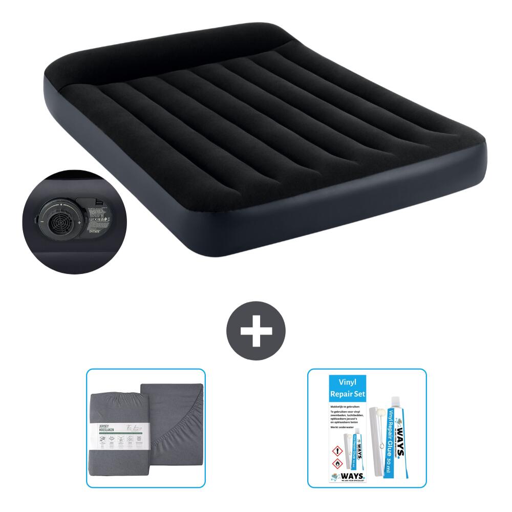 Matelas gonflable Intex Pillow Rest - 2P -  191x137x25 cm + Accessoires 1/5