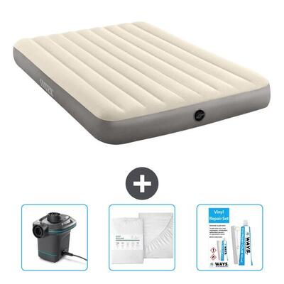Luchtbed intex single - 1p - 191x99x25 cm + accessoires