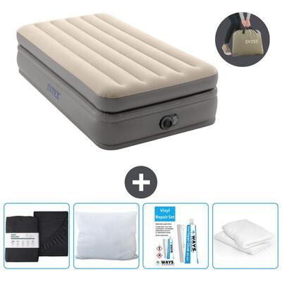 Luchtbed intex comfort - 1p - 191x99x51 cm + accessoires