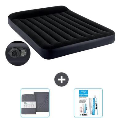Luchtbed intex pillow rest - 2p - 203x152x25 cm + accessoires cb20