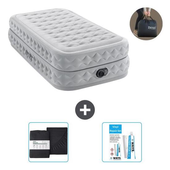 Matelas gonflable Intex Supreme Air-Flow - 1P - 191x99x51 cm + Accessoires CB18