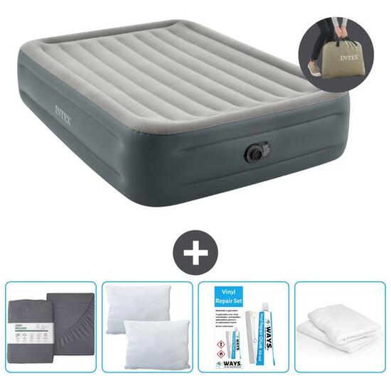 Matelas gonflable Intex Essential -2P - 203x152x46 cm + Accessoires