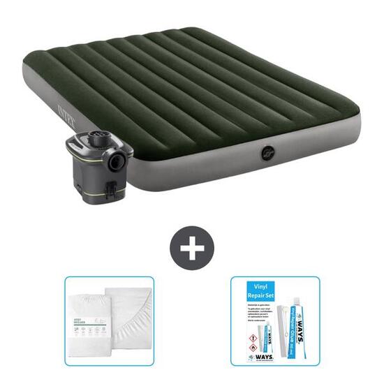 Matelas gonflable Intex Prestige - 2P - 203x152x25 cm + Accessoires CB16