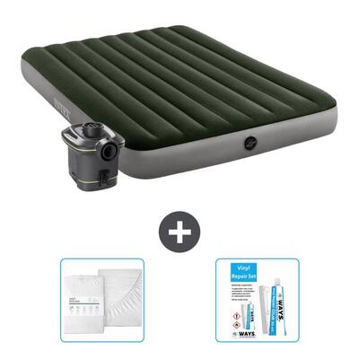 Luchtbed intex prestige - 2p - 191x137x25 cm + accessoires cb16