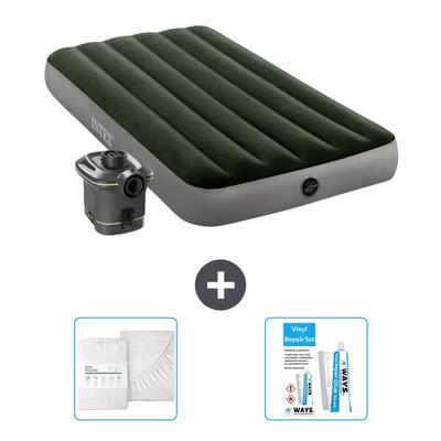 Luchtbed intex prestige - 2p - 191x137x25 cm + accessoires