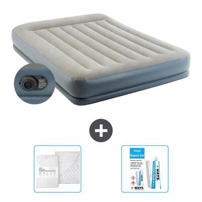Luchtbed intex prestige - 2p - 203x152x30 cm + accessoires cb16