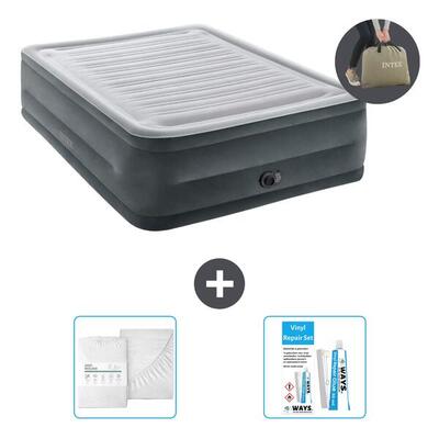 Luchtbed intex high-rise - 2p - 203x152x56 cm + accessoires cb16