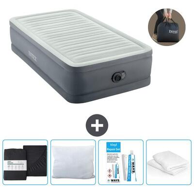 Luchtbed intex premaire - 1p - 191x99x46 cm + accessoires