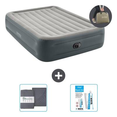 Luchtbed intex essential -2p - 203x152x46 cm + accessoires cb20