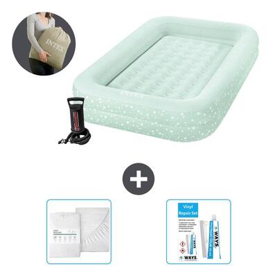 Luchtbed intex kidz - 1p - 168x107x25 cm + accessoires