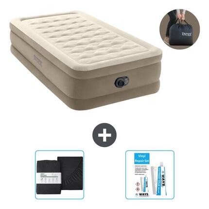 Matelas gonflable Intex Ultra Plush - 1P - 191x99x46 cm + Accessoires CB18