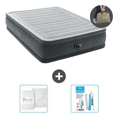 Luchtbed intex plush elevated - 1p - 191x99x46 cm + accessoires cb16