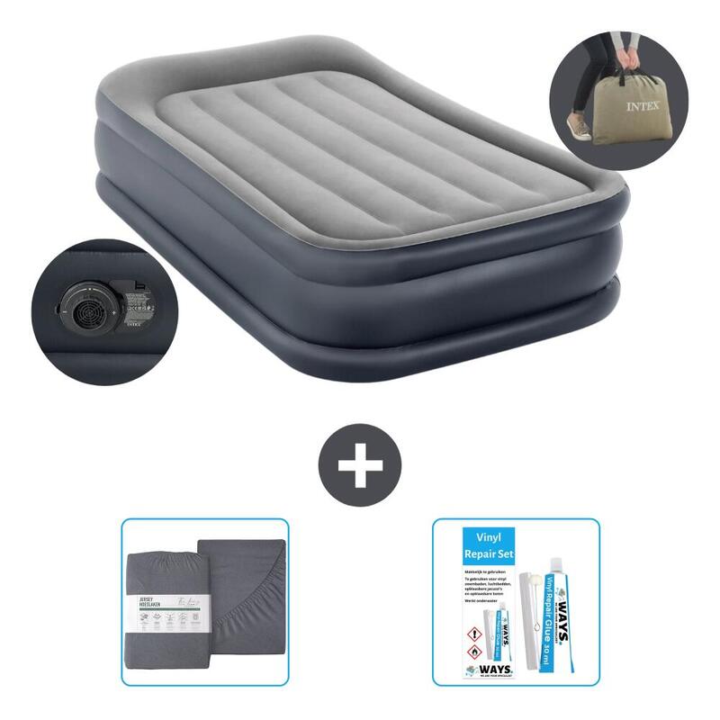 Matelas gonflable Intex Deluxe - 1P -  191x99x42 cm + Accessoires CB20