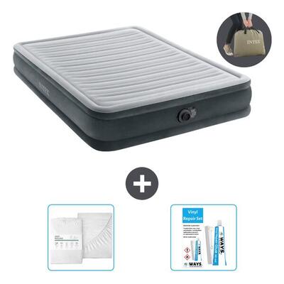 Luchtbed intex plush mid - 1p - 191x99x33 cm + accessoires cb16