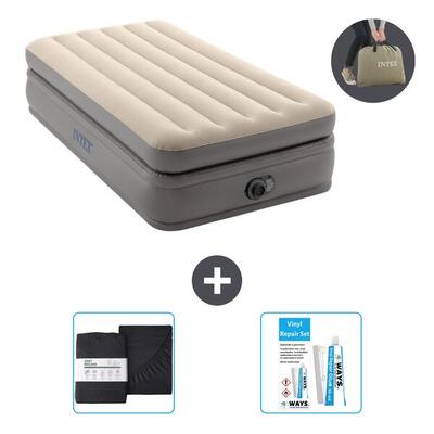 Luchtbed intex prime comfort - 1p - 191x99x51 cm + accessoires